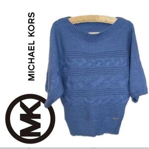 Michael Kors knit sweater blue scoop neck size XS